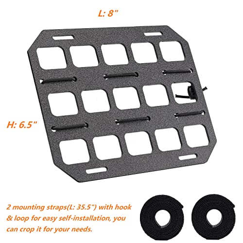 Car Headrest Organizer MOLLE Panel for Vehicle Seat Back EDC Pouch Tool Holster Bag Gadget Holder Backpack Insert Panel Tactical Gear Rack Truck Equipment Plate Modular Storage Shelf - view 7