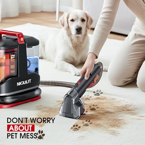 Portable Carpet and Upholstery Cleaner, 15Kpa Spot Cleaner Machine for Pets, Stain Remover for Sofa, Area Rugs, Couches and Car, Carpet Cleaner Machine with Cleaning Solution & Self-Cleaning System - view 4