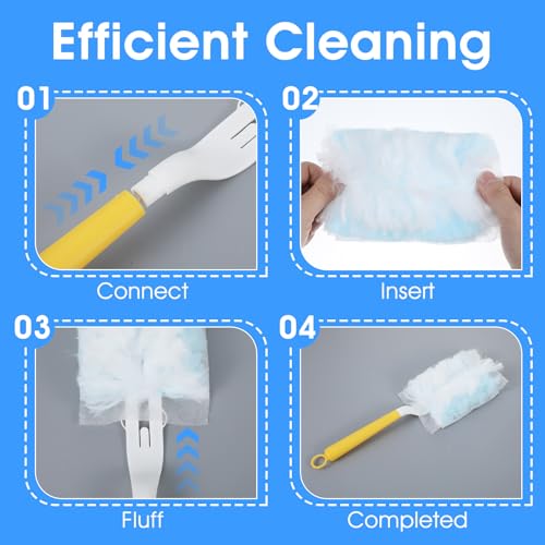 80PCS Electrostatic Duster Refills, Feather Microfiber Dusters - view 5