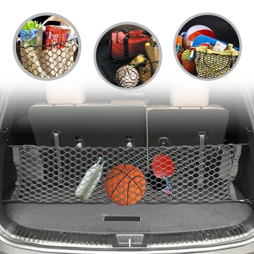 Envelope Style Automotive Elastic Trunk Mesh Cargo Net for KIA Telluride 2020-2024 - Premium Trunk Organizers and Storage - Luggage Net for SUV - Best Car Organizer for KIA Telluride