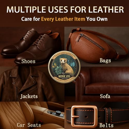 Mink Oil for Leather Boots, Leather Cleaner and Conditioner 3.53oz, All-Natural and Waterproof - view 4