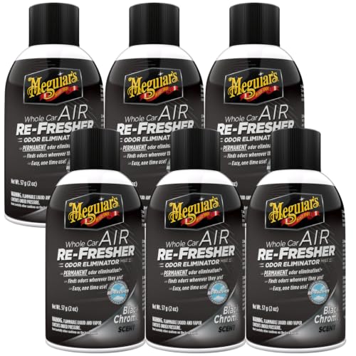 Whole Car Air Refresher, Black Chrome 2 Oz 6 Pack