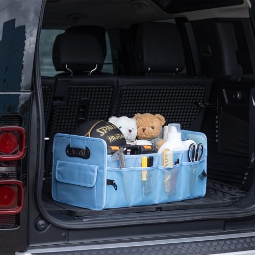 Car Trunk Organizer, Collapsible Car Organizers and Storage Light Blue - view 3