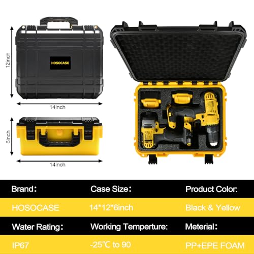 Case for DEWALT Cordless Drill Driver: Waterproof Tool Box for 20V Max Set - view 4