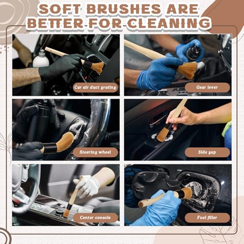 4 Pack Parts Cleaning Brush Home and Auto Use,Boar Bristle - view 5
