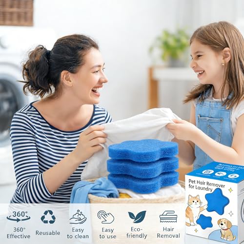 6 PCS Pet Hair Remover for Laundry – Effectively Removes Fur, Lint & Dander – Reusable, Eco-Friendly Laundry Pet Hair Catcher – Gentle on Clothes, Protects Machine, Easy to Use & Clean (Blue) - view 7