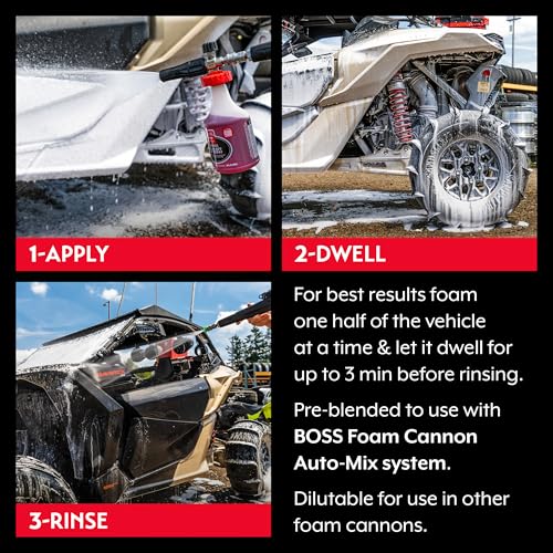 Foaming Poly Gloss for Car Cleaning and Detailing, Spray Wash & Wax, Compatible with The BOSS Foam Cannon Auto-Mix System, 35oz - view 4