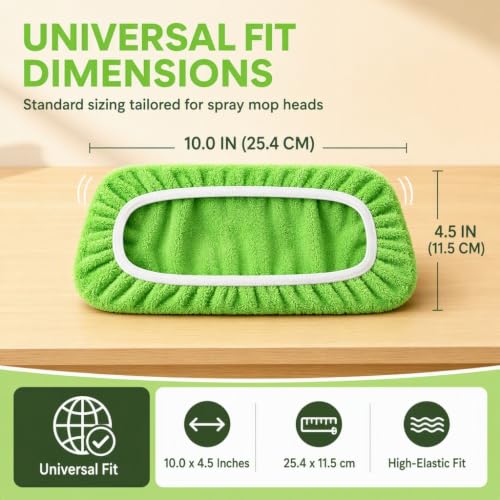 3Pcs Microfiber Mop Replacement Pads, Thick Household Floor Cloths Reusable & Washable, Lint‑Free, High‑Absorbent, Works for Tile Floors, Countertops, Kitchen and Bathroom Surfaces, Green - view 6