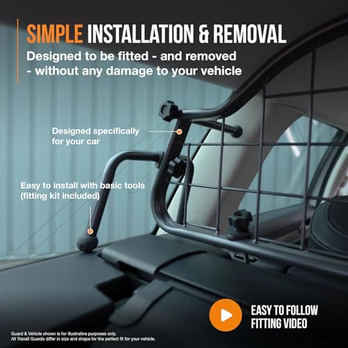 Guard Compatible with Volkswagen T-ROC 2017-2022 TDG1681 - Vehicle-Specific Dog Barrier Luggage Barrier Load Separator - view 3