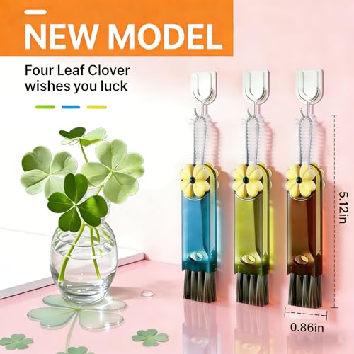 3 in 1 Cup Lid Cleaning Brush - Upgrade Cup Lid Brush, Portable Water Bottle Crevice Cleaner Brush for Tiny Cup Lid Detail, Bottle Tight Spaces Cup, Sealed Food Storage Containers with Lids(3 PCS) - view 2