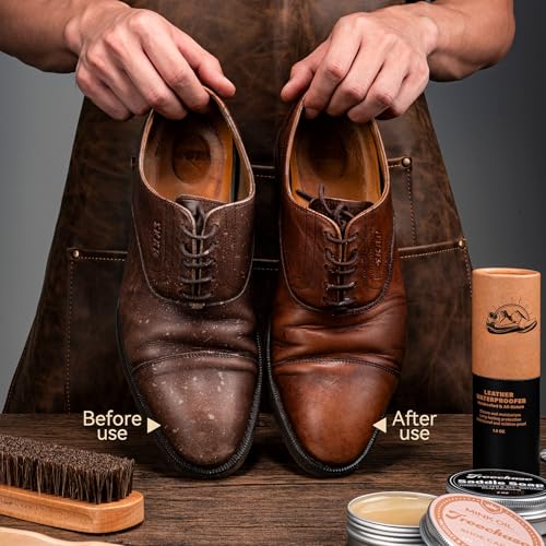 Leather Boot Care Kit – Mink Oil, Saddle Soap for Leather, Shoe Brush, Waterproof Wax, Leather Cleaner and Conditioner - view 6
