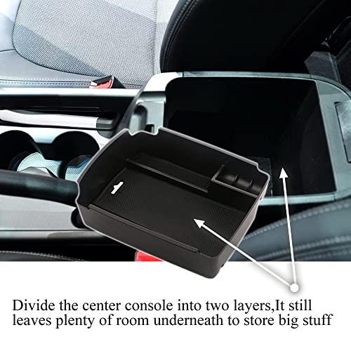 Center Console Tray Storage Box Compatible with Kia Sportage 2017 2018 2019 2020 2021 2022 ABS Tray Insert Organizer Glove Pallet - view 3