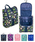 Cute Cartoon Hanging Kids Toiletry Bag Children Travel Cosmetic Makeup Organizer Wash Bag Shower bag Over Night Bag Camping Shaving Kit Bag for Boys & Girls (Dinosaurs)