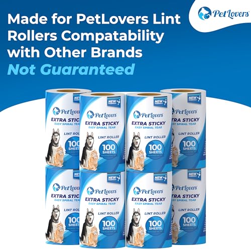 Extra Sticky Lint Roller Mega Value Set for Pet Hair Removal, Dog and Cat Lint Remover (8 Pack Refills) - view 4
