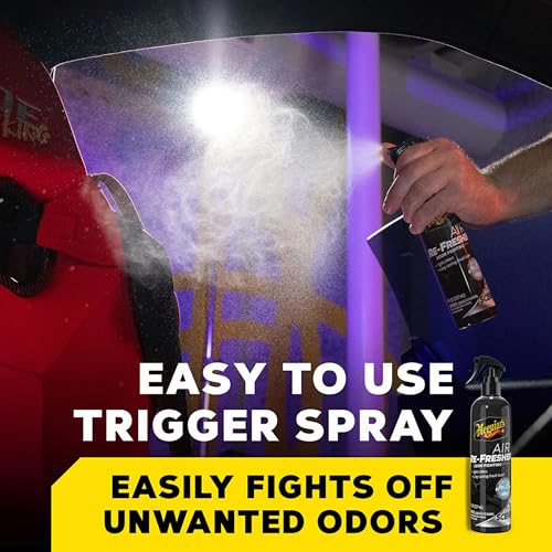 Black Chrome Air Re-Fresher Car Air Freshener and Odor Eliminator, 6 Pack (6 x 8 oz Trigger Spray Cans), Automotive Interior HVAC Odor Treatment for Vehicle Cabin and Vents - view 2