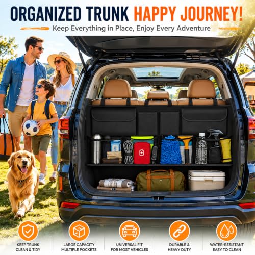 Car Trunk Organizer Large Capacity Backseat Trunk Organizer Storage for SUV - view 7