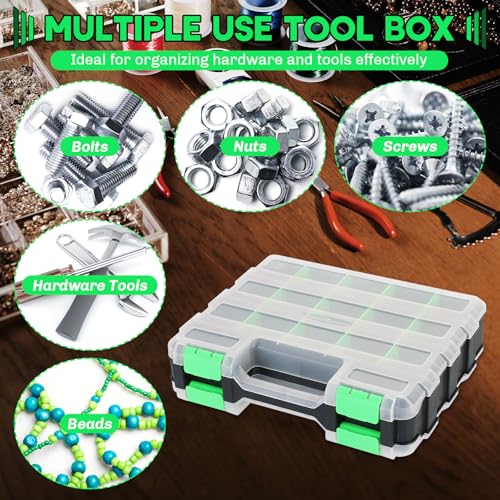 Small Parts Organizer 2Pack Storage Case Tools Box 34-Compartments - view 6