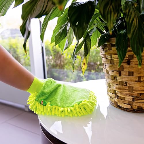 Libman Microfiber Dusting Mitt – Dual-Sided Dusting Glove with Elastic Cuff, Polishing & Dusting Microfiber Fingers, Reusable & Machine-Washable, 10.5” x 7” – Traps Dust, Dirt & Allergens - view 5