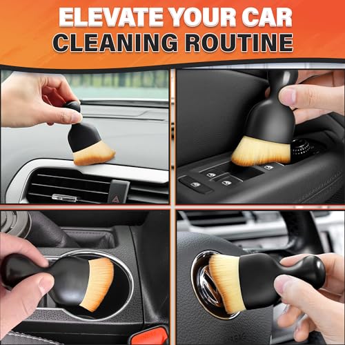 Car Interior Cleaning Brush Set of 3, 2.29" x 3.98", Nylon Bristles - view 6