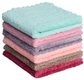 Microfiber rag Bulk Multi-Functional for House Furniture Reusable Rags Kitchen Wipes Dish Cloths Absorbent and Fast Drying 6 Colors (6pack, 11x11)