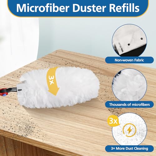 30 Pack Duster Refills Compatible with O-Cedar Flex & Catch Duster - view 5