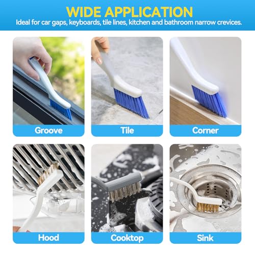 Crevice Cleaning Brush Set for Kitchen & Window Tracks, 4-Piece - view 6