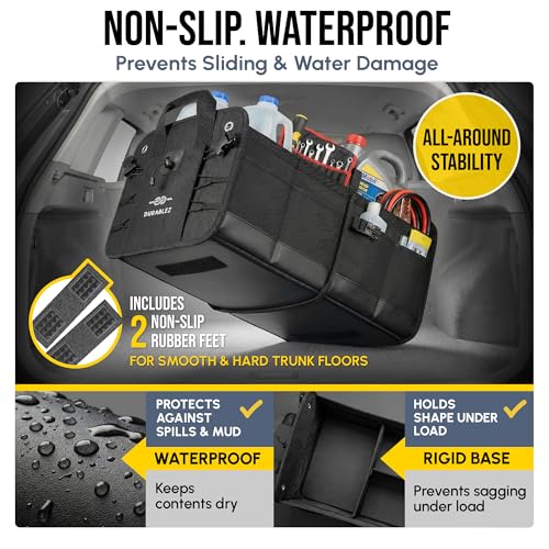 Car Trunk Organizer for SUV, Truck, Sedan, Minivan, and Van, Black - view 6