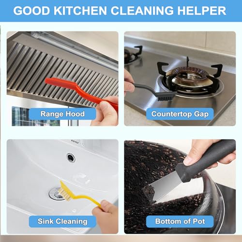 11Pcs Crevice Cleaning Brush Set,Multi-Purpose Cleaning Supplies - view 4