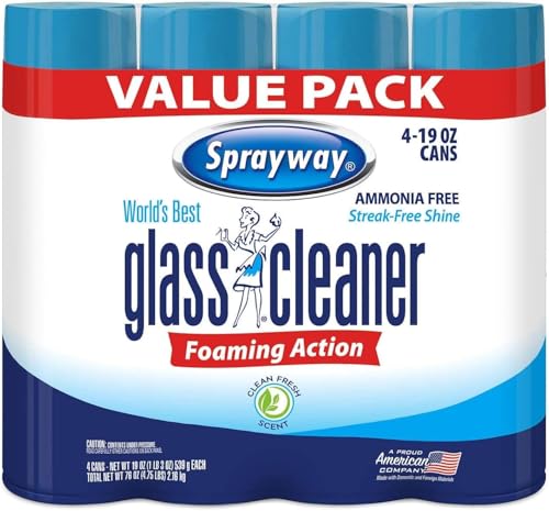 443331 Ammonia Free Glass Cleaner, 19 Oz. (4-Pack) (Packaging May Vary) (4 Case)
