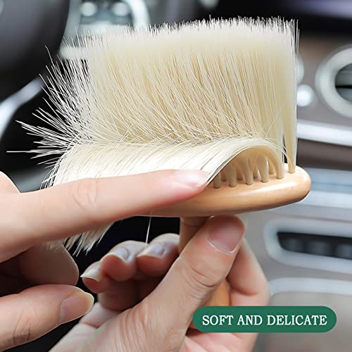 Ultra Soft Detail Car Interior Cleaning Brush - Dusting & Deep Cleaning, Wooden Handle, 2 Pack - view 3