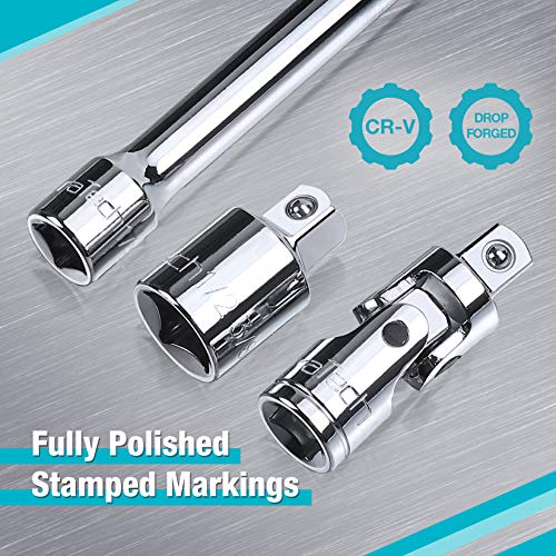 22-Piece Drive Tool Accessory Set with Extension Bars & Adapters - view 3