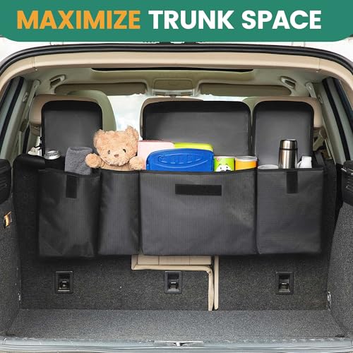 Trunk Hanging Organizer, Backseat Trunk Organizer for SUV, Truck, MPV, Large Capacity Vehicle Storage Bag with Upgraded High-Density Fabric, Space Saving Car Accessories Interior - view 3