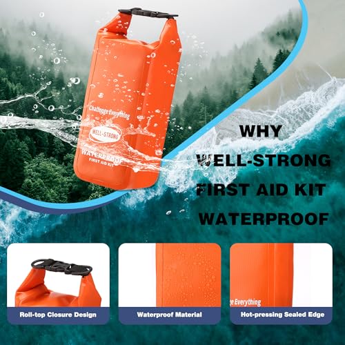 Waterproof First Aid Kit for Boat Marine Roll Top Dry Bag Orange - view 2