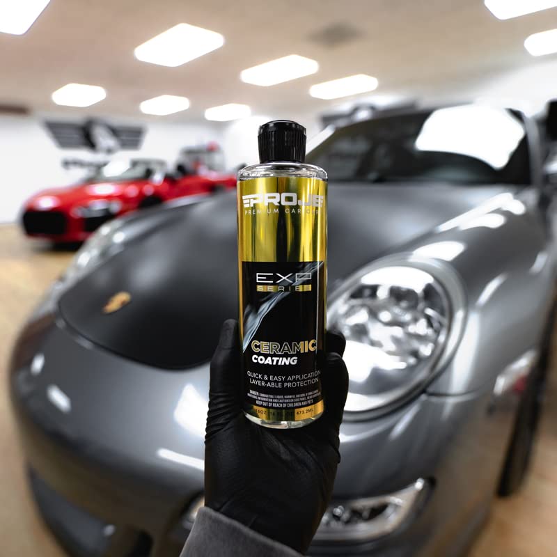 Proje Premium Car Care Deluxe Ceramic Kit 5-Piece | Premium Ceramic Coating Kit for Cars Trucks RVs and Motorcycles | Prep Spray Ceramic Coating | Plush Microfiber Towels & Applicator Sponge - view 4