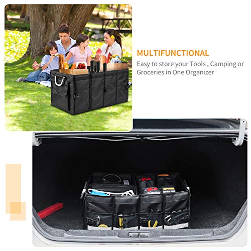 Car Trunk Organizer with Lid,Collapsible Car Trunk Storage Organizer,Multi-Compartment Car Organizer for auto, SUV, Truck, Minivan Black, X-Large - view 5