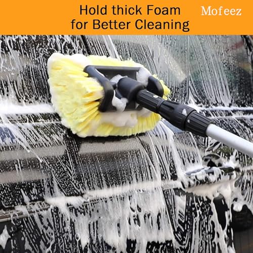 10" Car Wash Brush with Soft Detailing Bristle, Flow-Thru Dip Brush for Car Boat RV Camper Truck Washing - view 3