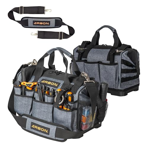 Heavy Duty Large Tool Bag, 16 Inch Portable Tool Box Organizer Tool Storage
