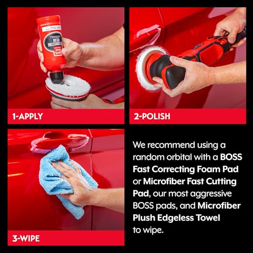 BOSS Fast Correcting Cream for Car Polishing and Detailing, Swirl, Scratch Remover for Vehicles, 16oz - view 4
