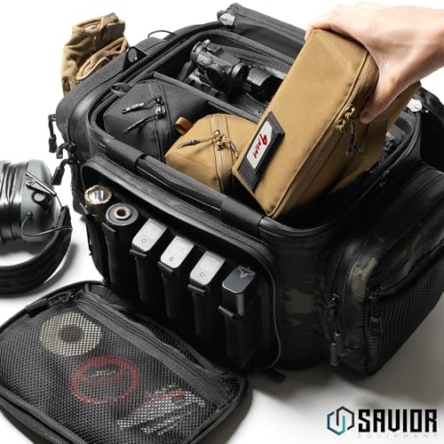 Utility Pouch Ammo Storage Organizer Range Gear Accessories w/ 4 Writable ID Patches, Opens As a Tray, Semi-Hard Shell, 2-Pack - view 4