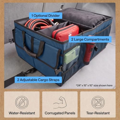 Trunk Organizer for SUV and Cars, Large Capacity, Blue - view 5