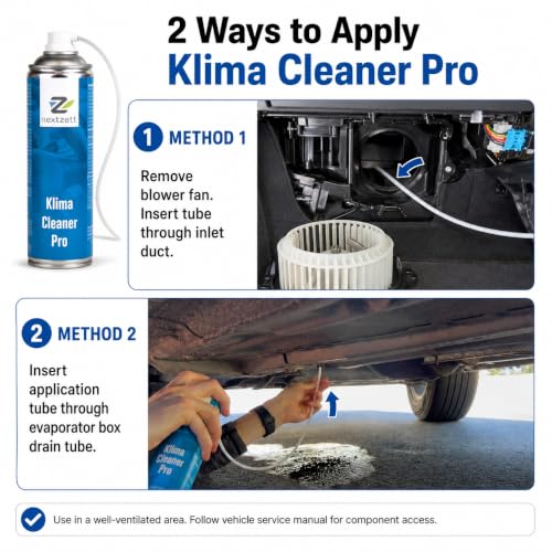 Klima Cleaner Pro Automotive AC Odor Eliminator & Evaporator Cleaner Freshens & Cleans Air Conditioning System 10 fl oz Includes 2-Foot Application Hose - view 3