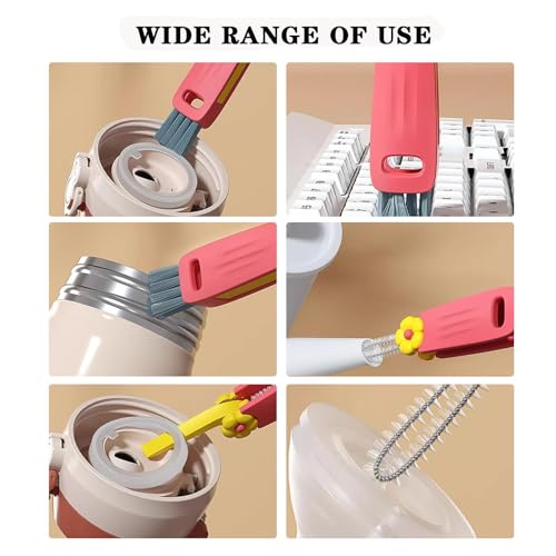 Straw Cleaner Brush Extra Long 13 inch Set for Stanley Owala Water Bottle 40 oz 32 oz 30 oz Tumble Cup Accessories Straw Brush with 3 in 1 Cup Lid Cleaning Brush (Green,Blue) - view 5