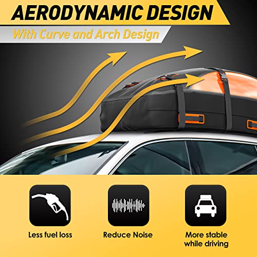 Car Rooftop Cargo Carrier Bag, 100% Waterproof Non-Rip 20 Cubic Feet Car Roof Bag for All Vehicles with/Without Rack, Includes Non-Slip Mat, Luggage Lock, 4 Door Hooks, Storage Bag - view 5
