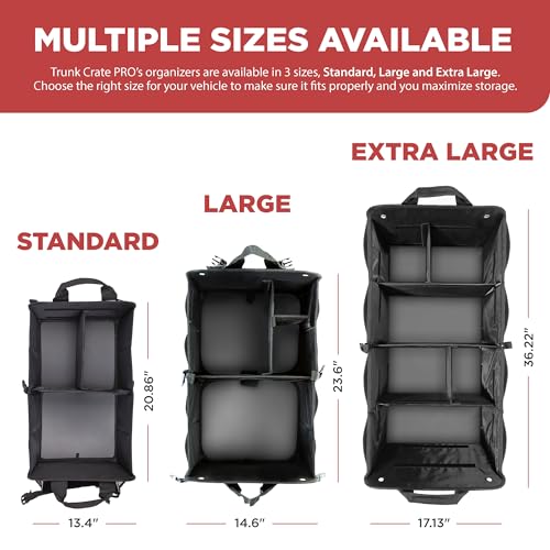 Car Trunk Organizer for SUV, Truck & Auto Cargo Storage, Foldable, Grey, XL - view 3