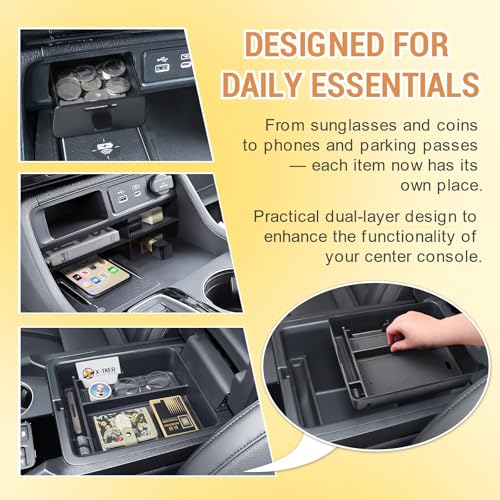 3PCS Center Console Organizer Insert Tray for Honda Pilot & Passport - view 3