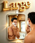 Shower Mirror for Shaving,(1 Pcs 11.2x8.2 Inch) Shaving Mirror Holder NO-Drilling Waterproof, Small Wall Mounted Bathroom Accessories Camping Hanging Men