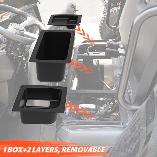 3PCS Under Seat Storage Box for Ranger 570 500 Midsize 2015-2021 - view 3