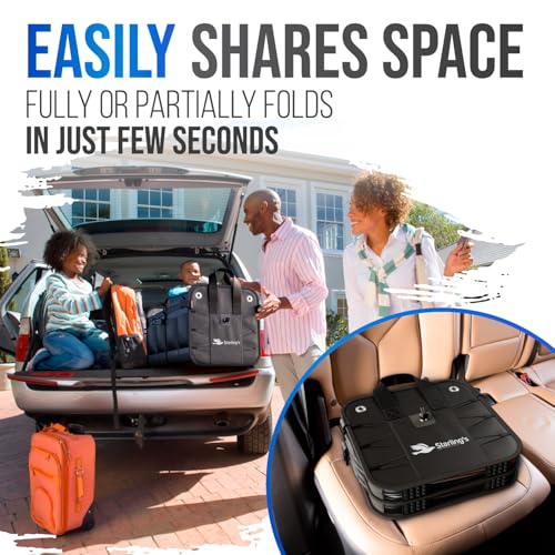 Car Trunk Organizer – Large Collapsible Storage Box with Adjustable Compartments – Heavy-Duty Cargo Organizer for SUV, Truck & Car – Non-Slip Waterproof Trunk Storage Bin for Groceries & Tools - view 4
