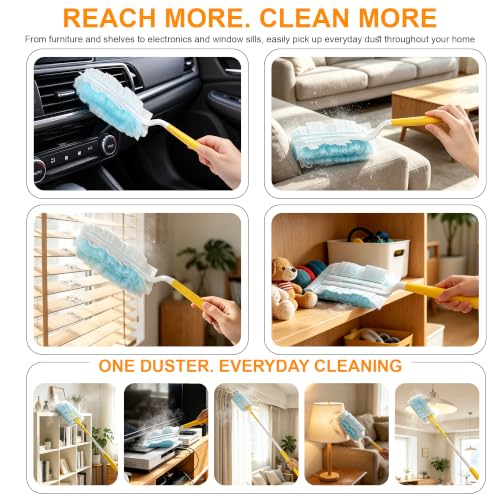 60PCS Disposable Duster Refills Compatible with Swiffer with 1 Short Handle - view 5