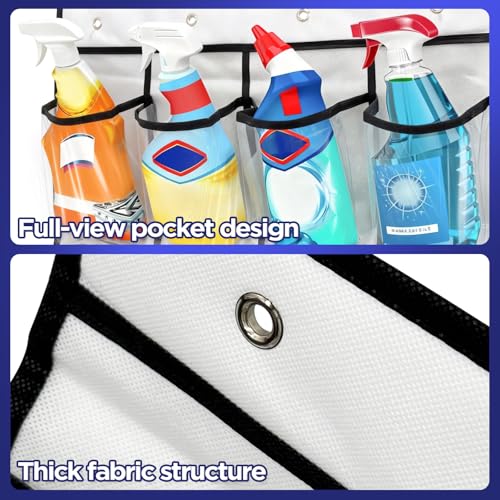 Clear Cleaning Supplies Organizer,Cleaning Products 24 Large Pockets - view 5